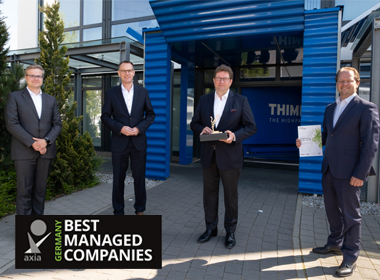 THIMM reçoit le prix Axia Best Managed Companies Award 2020